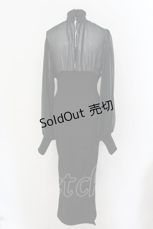 画像3: medenius / See-through Dress  ブラック O-24-11-26-085-GO-OP-OW-OS (3)