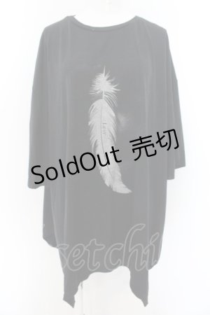 画像: h.NAOTO / Angel Wings Super Size Tunic チュニック  ブラック O-24-11-28-061-HN-TO-IG-OS