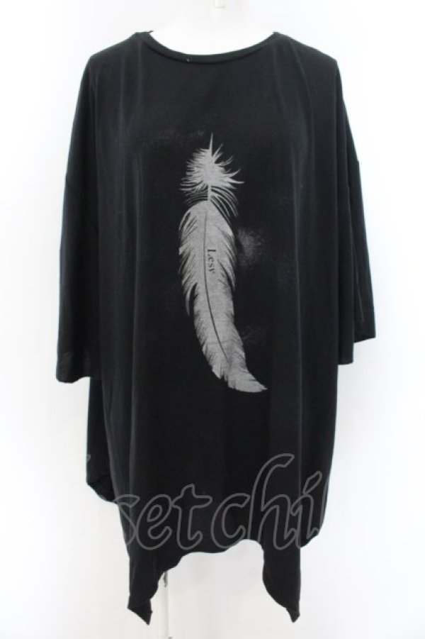 画像1: h.NAOTO / Angel Wings Super Size Tunic チュニック  ブラック O-24-11-28-061-HN-TO-IG-OS (1)