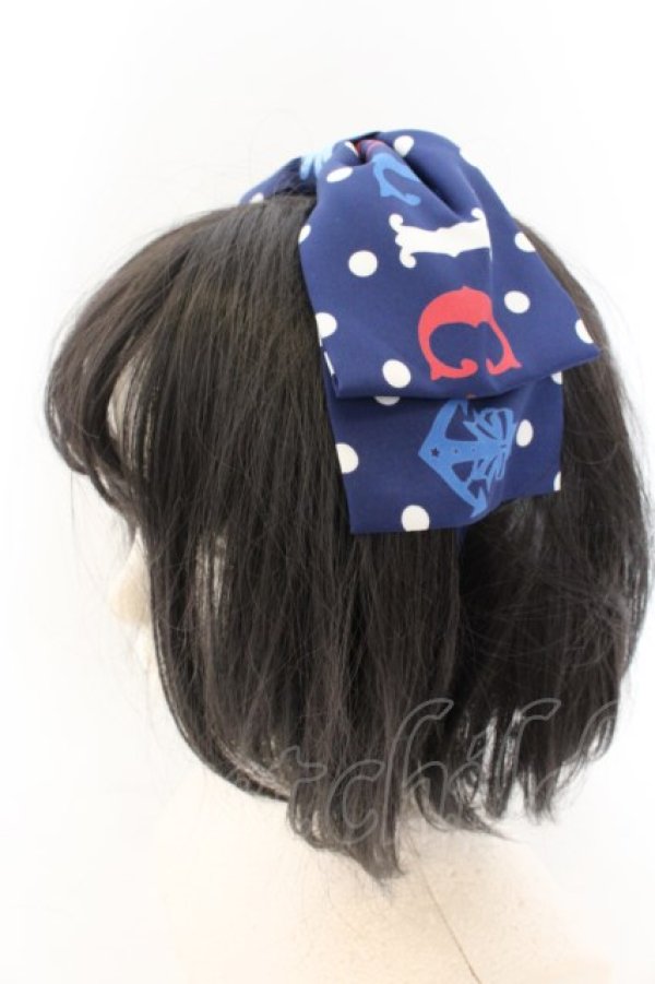 画像1: Angelic Pretty / Sailor Marine Kittenカチューシャ  ネイビー O-24-11-28-105-AP-AC-OW-OS (1)