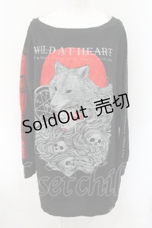 画像: KILL STAR / Wild At HeartロングTシャツ XL ブラック×レッド O-24-11-29-055-SL-TO-OW-OS