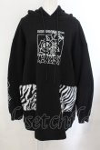 画像1: KRY CLOTHING / 「99%」裏起毛ロング丈パーカー  ブラック O-24-11-29-062-EL-JA-OW-OS (1)