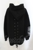 画像3: KRY CLOTHING / 「99%」裏起毛ロング丈パーカー  ブラック O-24-11-29-062-EL-JA-OW-OS (3)