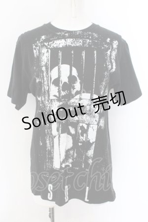 画像: SEXY DYNAMITE LONDON / dark prison Tシャツ  ブラック×ホワイト O-24-12-05-059-PU-TO-OW-OS