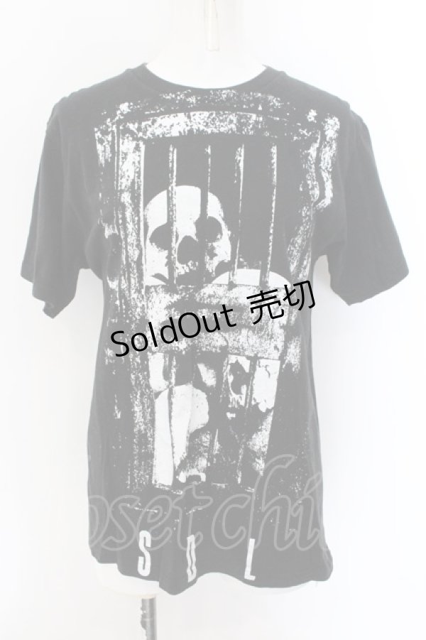 画像1: SEXY DYNAMITE LONDON / dark prison Tシャツ  ブラック×ホワイト O-24-12-05-059-PU-TO-OW-OS (1)