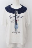 画像1: axes femme / 襟付クリームソーダ柄Tシャツ F シロ×コン O-24-12-06-020-AX-TS-OW-OS (1)