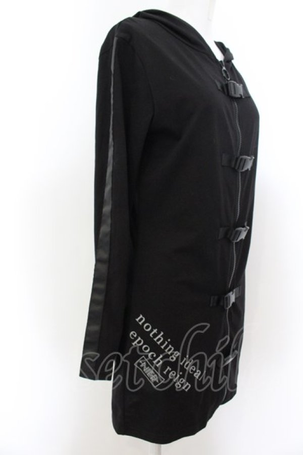 画像2: NieR Clothing / 5BUCKLE STYLISH ZIP OUTER F ブラック O-24-12-18-082-PU-TO-OW-OS (2)