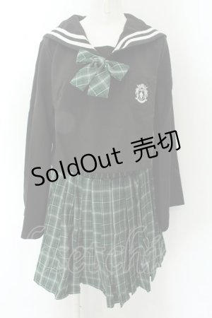 画像: NieR Clothing / NieR WIDE SLEEVE制服セット【GREEN×BLACK】 F グリーン×ブラック O-24-12-18-032-PU-SK-OW-OS