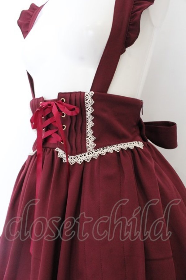 画像2: Amavel / Classique Dolly Ribbon レイヤードミドルスカート F ワイン O-24-12-25-113-CA-SK-OW-OS (2)