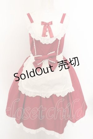 画像: Angelic Pretty / Charmingロップイヤージャンパースカート  アカ O-24-12-29-008-AP-OP-OW-OS