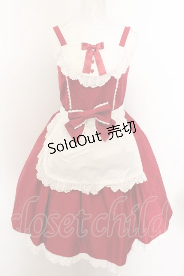 画像1: Angelic Pretty / Charmingロップイヤージャンパースカート  アカ O-24-12-29-008-AP-OP-OW-OS (1)