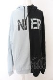 画像3: NieR Clothing / TWO-TONEパーカー  ブラック×ペールブルー O-24-12-31-1048-PU-TO-OW-OS (3)