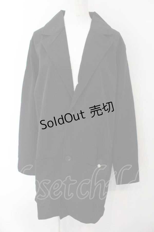 画像1: NieR Clothing / UNISEX LONG TAILORED JACKET【ひょっこりシエル】 F ブラック O-25-01-07-049-PU-JA-OW-OS (1)