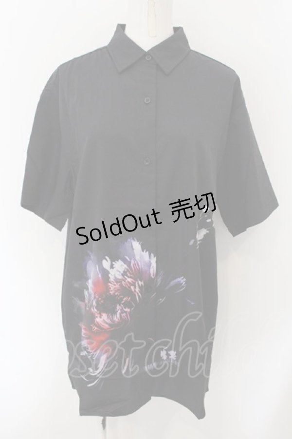 画像1: NieR Clothing / DAHLIA SHIRT F ブラック O-25-01-07-052-PU-BL-OW-ZT277 (1)