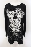 画像1: ALGONQUINS / skull motif プリント ベーシック 長袖 Tシャツ  ブラック O-25-01-09-043-AL-TO-IG-OS (1)