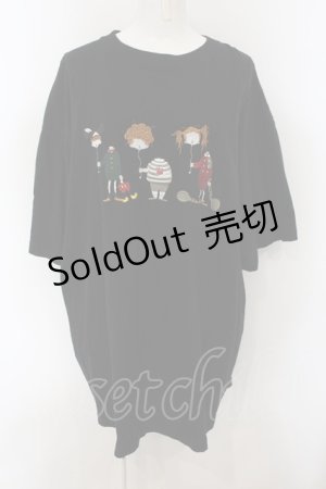 画像: HEIHEI / 刺繍Tシャツ　子供 XXXL クロ O-25-01-13-021-PU-TS-IG-OS