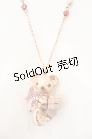 画像: axes femme POETIQUE / プレゼントベアーネックレス  ピンク O-25-01-17-019-AX-AC-OW-OS