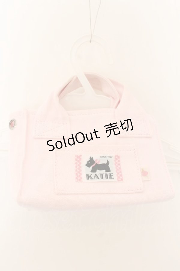 画像3: Katie / KATIE LOGO canvas mini tote トートバッグ  ピンク O-25-01-17-030-LO-BG-IG-OS (3)