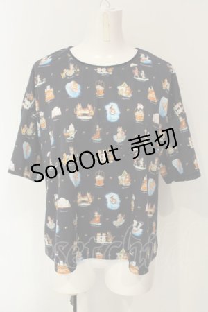 画像: Franche Lippee / オリプリらくちんTシャツ  ネイビー O-25-01-20-049-LO-TS-IG-OS