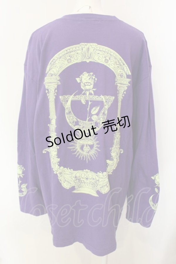 画像3: REFLEM / 薔薇プリントL/S Tee/ロングスリーブカットソー F パープル O-25-01-21-065-PU-TO-OW-OS (3)