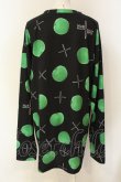 画像2: NieR Clothing / GREEN APPLE LONG CUTSEW カットソー  ブラック×グリーン O-25-01-23-059-PU-TO-IG-ZT280 (2)