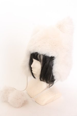 画像: axes femme POETIQUE / くまみみファーキャップ 58ｃｍ キナリ O-25-01-24-017-AX-AC-OW-OS