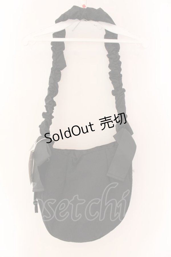 画像3: merry jenny / リボンギャザーショルダーbag　バッグ 持ち手97cm/たて27cm/よこ28cm/マチ12cm/計量約200g クロ O-25-01-27-048-LO-BG-OW-OS (3)