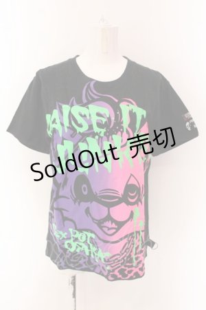 画像: SEX POT ReVeNGe / 中指グラフィックTシャツ M ブラック×ピンク系 O-25-01-28-028-SP-TO-OW-OS