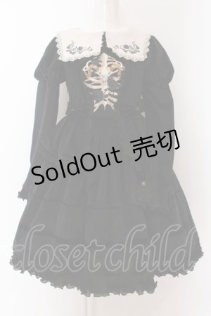 画像: LingXi / Ivy embroidery Velvet dress　ワンピース XS クロ O-25-02-07-013-LO-OP-OW-OS