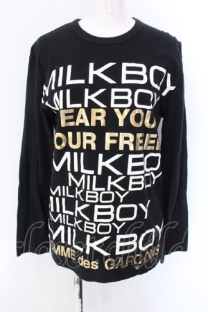 画像: MILKBOY / COMME des GARCONSコラボ　カットソー  ブラック O-25-02-10-058-MB-TO-YM-OS