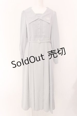 画像: Maison de FLEUR Petite Robe canone / さんかくレースのお願いワンピース S サックス O-25-02-15-036-EL-OP-OW-OS