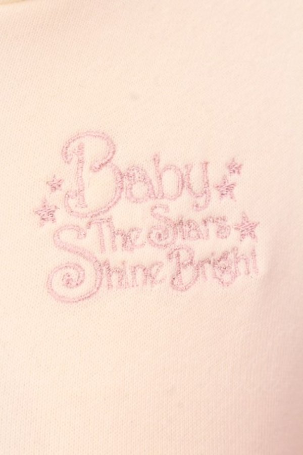 画像2: BABY,THE STARS SHINE BRIGHT / ロゴ刺しゅう入りフードワンピース  オフシロ O-25-02-20-002-BA-OP-IG-OS (2)