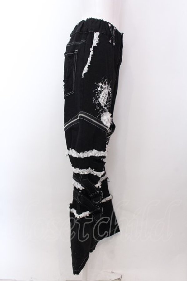 画像4: DimMoire / Deco Denim Pants　デニムパンツ M ブラック×ホワイト O-25-02-24-002-GO-PA-OW-OS (4)