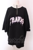 画像1: TRAVAS TOKYO / Logo half zip Tシャツ F ブラック O-25-02-24-017-PU-TO-YM-OS (1)