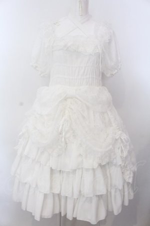 画像: Vallee lys / Mellow Melody Dress  ホワイト O-25-02-28-1004-EL-OP-OW-OS