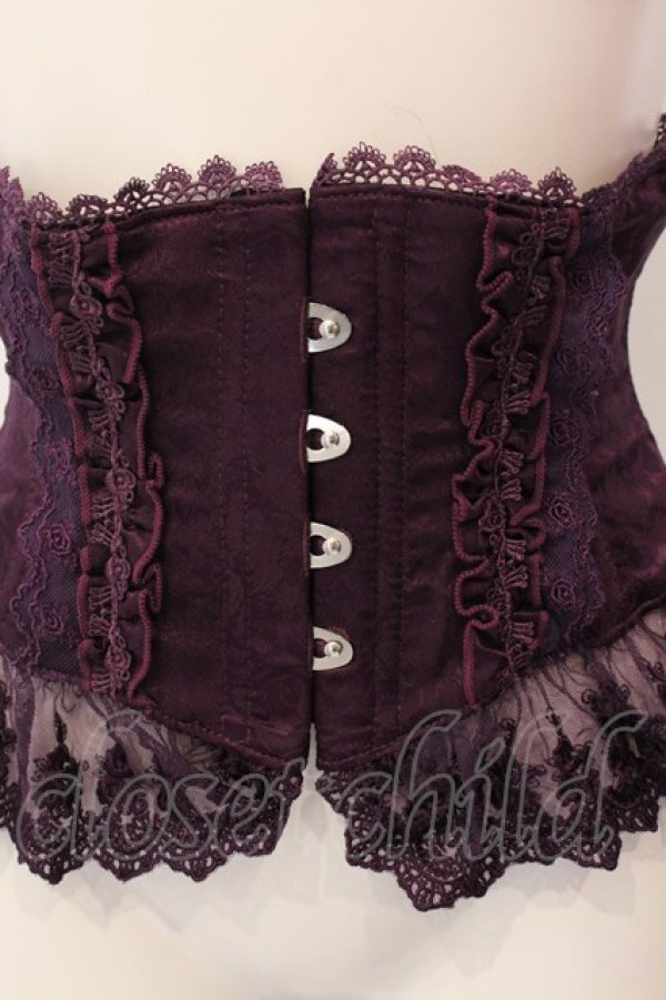 画像2: ATELIER PIERROT / Frill Short Corset  パープル O-25-03-10-020-EL-TO-OW-OS (2)