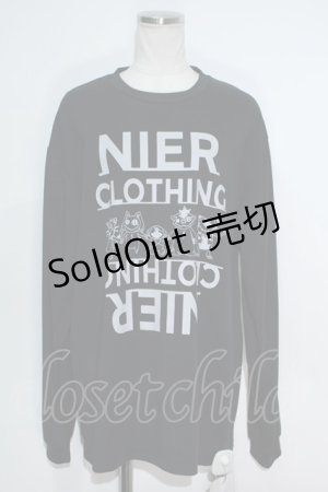 画像: NieR Clothing / プリントTシャツ  黒 S-24-04-11-073-PU-TO-UT-ZS