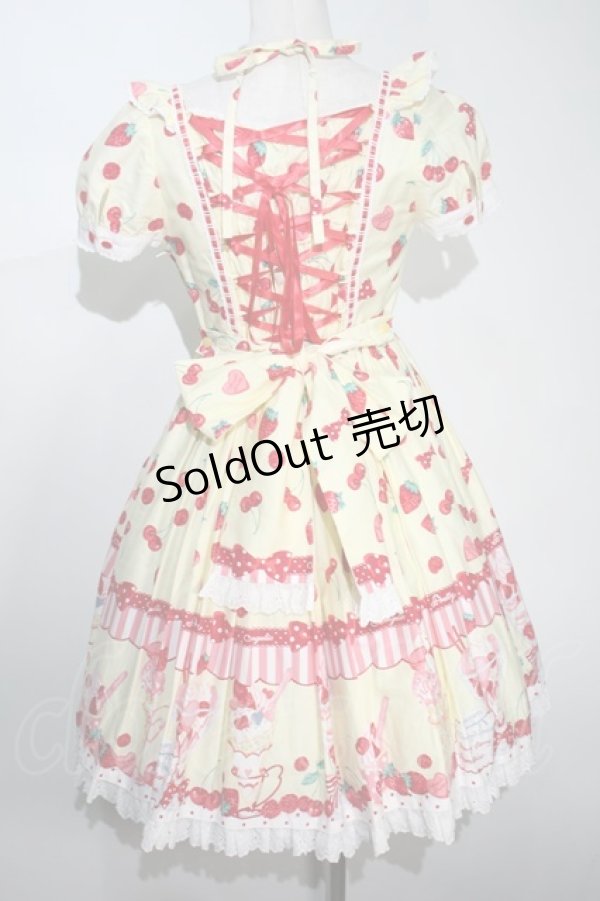 画像2: Angelic Pretty / Strawberry Parlouｒワンピース  イエロー S-24-05-17-057-AP-OP-AS-ZS (2)