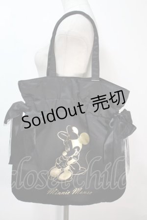 画像: Maison de FLEUR / Minnie Mouse/ダブルリボントートバッグ F ブラック S-24-07-06-007-LO-BG-SZ-ZS