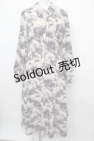 画像: Maison de FLEUR Petite Robe / アンティーク調ローズワンピース  オフ S-24-07-31-036-EL-OP-AS-ZS