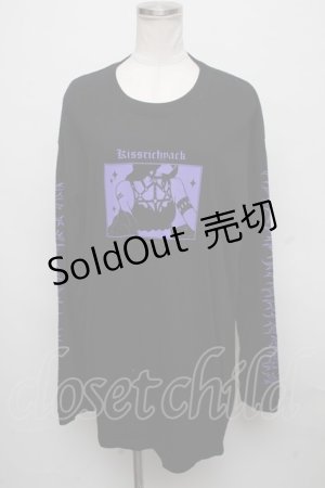 画像: KRY CLOTHING / プリントカットソー  黒 S-24-08-18-011-EL-BL-AS-ZS