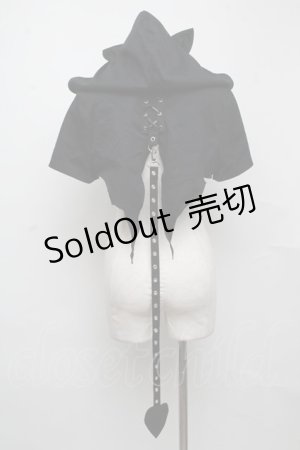 画像: DARK IN LOVE / Punk cool cat tail cape  黒 S-24-08-20-022-PU-TO-AS-ZS