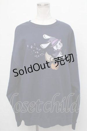 画像: NieR Clothing / プリントスウェット  紺 S-24-08-24-021-PU-TO-AS-ZS