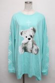 画像1: TRAVAS TOKYO / Furry bear　プリント ロングスリーブカットソー  ミント S-24-08-24-040-PU-TO-UT-ZS (1)