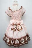 画像2: Angelic Pretty / Meltyチョコレートミニ袖ジャンパースカート  ピンク S-24-09-01-085-AP-OP-AS-ZS (2)