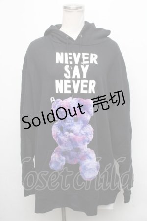 画像: MILKBOY / NEVER SAY NEVER パーカー  黒 S-24-09-03-052-MB-TO-AS-ZS