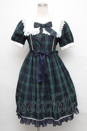 画像: Angelic Pretty / Campusワンピース  グリーン S-24-09-05-060-AP-OP-AS-ZS