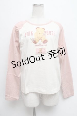 画像: PINK HOUSE / クマプリントTシャツ  ピンク S-24-09-05-026-LO-TS-AS-ZS