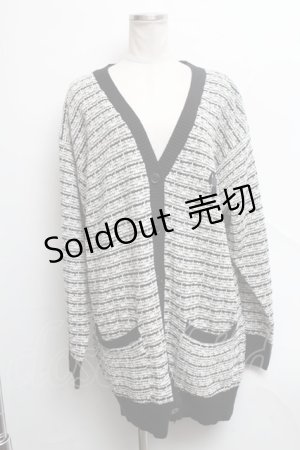 画像: NieR Clothing / 刺繍カーディガン  オフｘ黒 S-24-09-12-034-PU-TO-AS-ZS