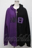 画像1: NieR Clothing / バイカラーパーカー  黒ｘ紫 S-24-09-19-024-PU-TO-AS-ZS (1)